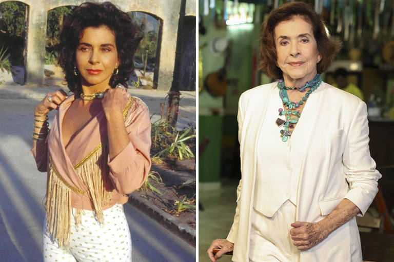 Betty Faria (Tieta) em Tieta (1989)) e nos dias atuais