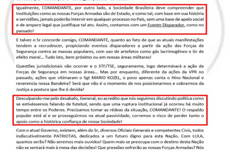  General da reserva Mario Fernandes fala da necessidade de um "evento disparador" para o golpe