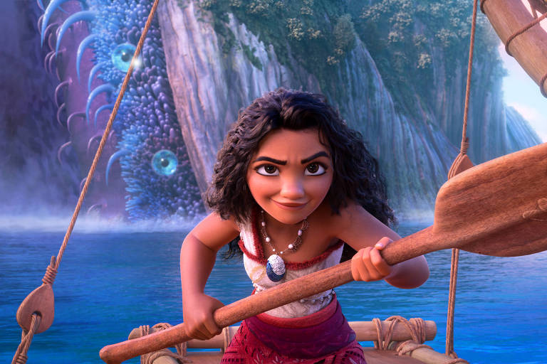 Cena do filme 039;Moana 2039;， novo filme da Disney