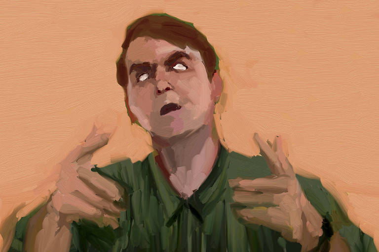 A ilustração de Adams Carvalho, publicada na Folha de São Paulo no dia 01 de Dezembro de 2024, mostra o desenho do ex-presidente Jair Bolsonaro durante uma polêmica entrevista ao Programa Câmara Aberta, da Band, nos anos 90.