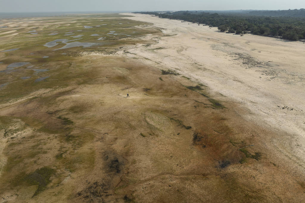 Praias de areia formadas no rio Tapajós