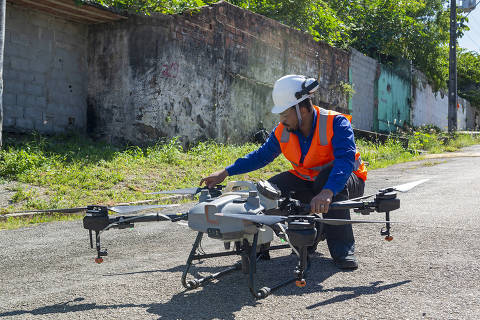 Monitoramento com drone em área desocupada