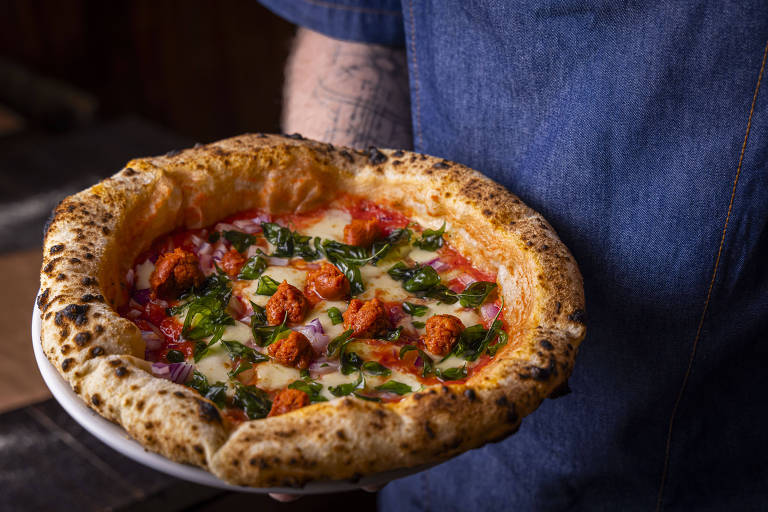 Pizza de sobrassada da A Pizza da Mooca