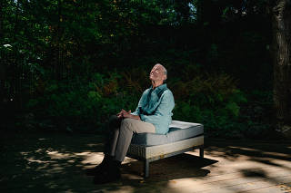 Barry Blechman, who took psilocybin to deal with the angst and the depression he experienced after his cancer diagnosis, at home in Washington, May 13, 2024.. (Shuran Huang/The New York Times)