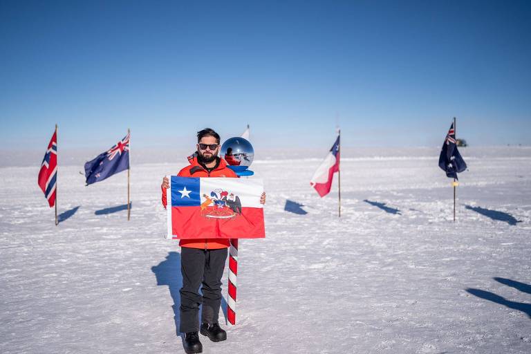 O presidente do Chile， Gabriel Boric， em visita à Antártida