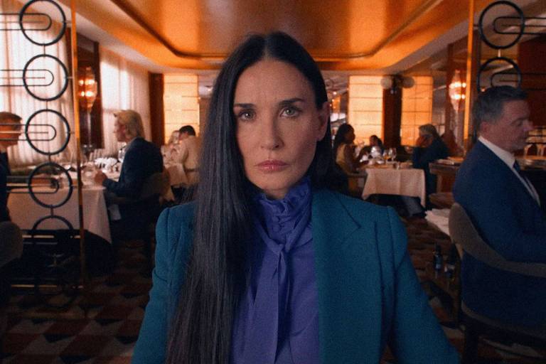 Demi Moore em cena de 'A Substância'