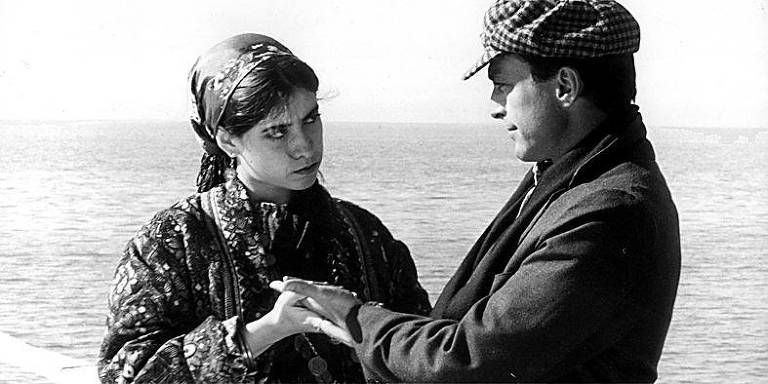 A atriz Fernanda Torres e o ator Carlos Alberto Riccelli durante o filme 'Sonho sem Fim', do diretor Lauro Escorel