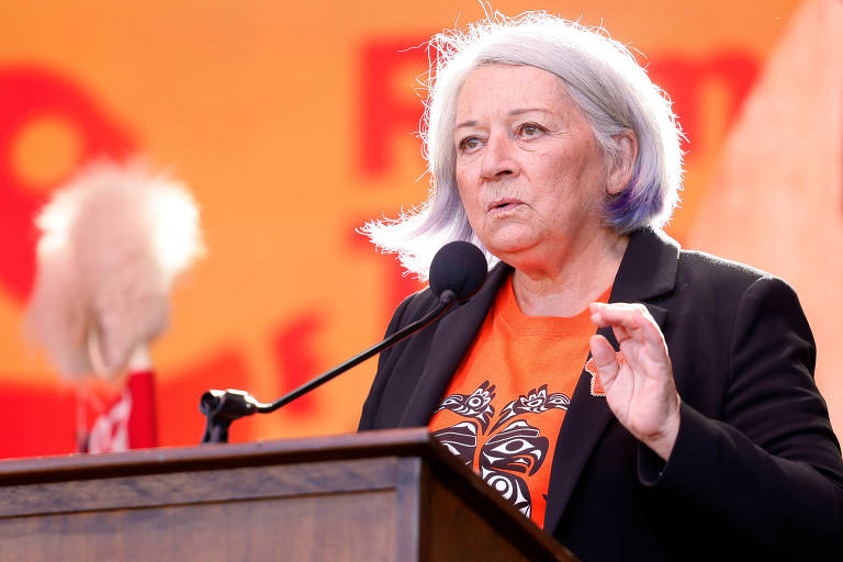 A governadora-geral do Canadá, Mary Simon, primeira mulher indígena a ocupar o cargo. Ela representa o rei Charles III, da Inglaterra, e comanda as Forças Armadas