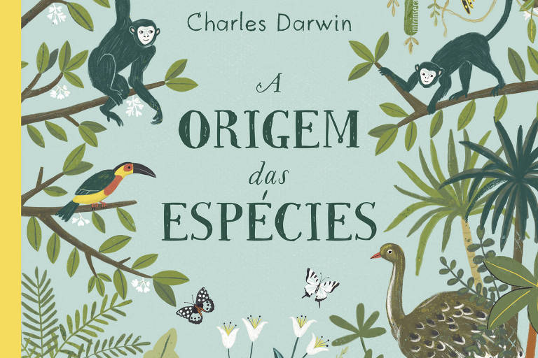 Capa do livro quot;A Origem das Espéciesquot;， de  Charles Darwin e Sabina Radeva (ed. Intrínseca)