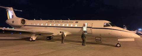 Aeronave da FAB, durante a pandemia da Covid-19; 6.abr.20