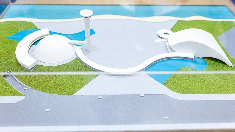 Maquete de aquário projetado por Oscar Niemeyer