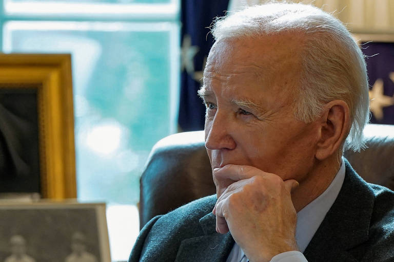 O presidente Joe Biden na Casa Branca， em Washington