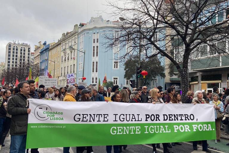 Manifestantes protestam em Lisboa contra abordagem violenta de imigrantes