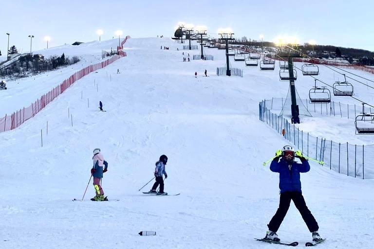 Pista de esqui no parque olímpico de Utah, na cidade americana de Park City, sede dos Jogos de Inverno de 2002 com Salt Lake City