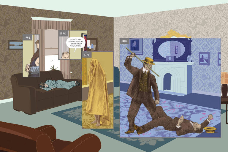 Página do quadrinho 039;Aqui039;， de Richard McGuire