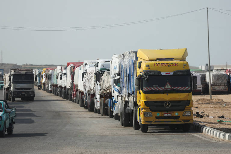 Ao menos 600 caminhões de ajuda serão permitidos diariamente em Gaza durante as seis semanas iniciais do cessar-fogo, incluindo 50 transportando combustível