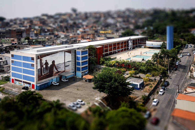 Vista aérea do Centro Educacional Unificado Rosa da China