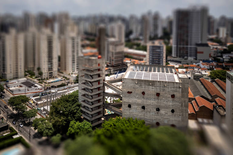 Vista aérea do Sesc Pompeia