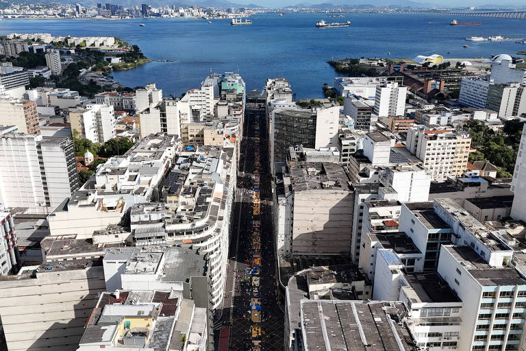 Vista aérea de Niterói， no Rio de Janeiro