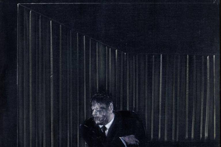 Pintura 039;Man in Blue I039;， de 1954， obra de Francis Bacon 