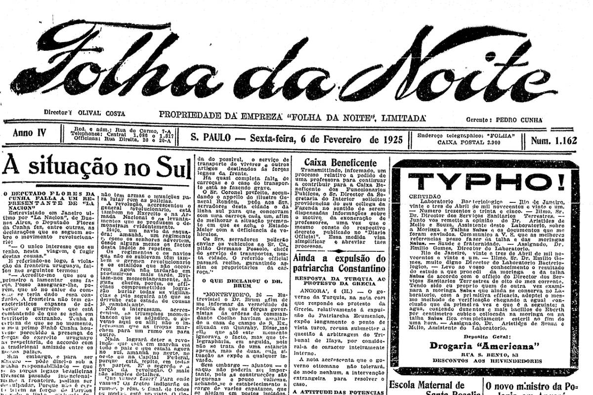 1925: Deputado diz que luta no RS a pedido do Arthur Bernardes