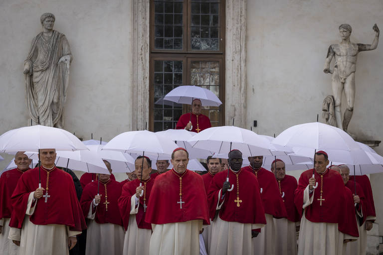 O ator Ralph Fiennes em cena do filme 039;Conclave039;， de Edward Berger