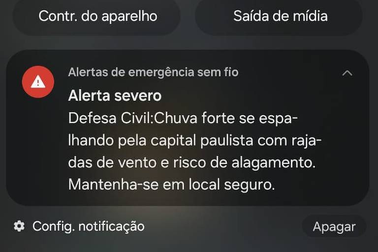 O que fazer ao receber um alerta severo ou extremo? Entenda os avisos da Defesa Civil