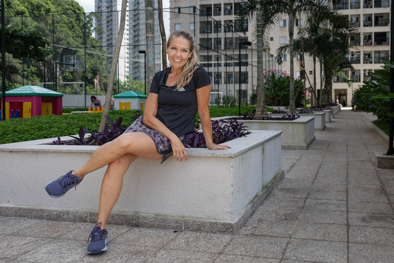 Bianca Cavazzini, 47, personal trainer que atende idosos: "São pessoas muitas vezes carentes, que querem conversar, desejam atenção."