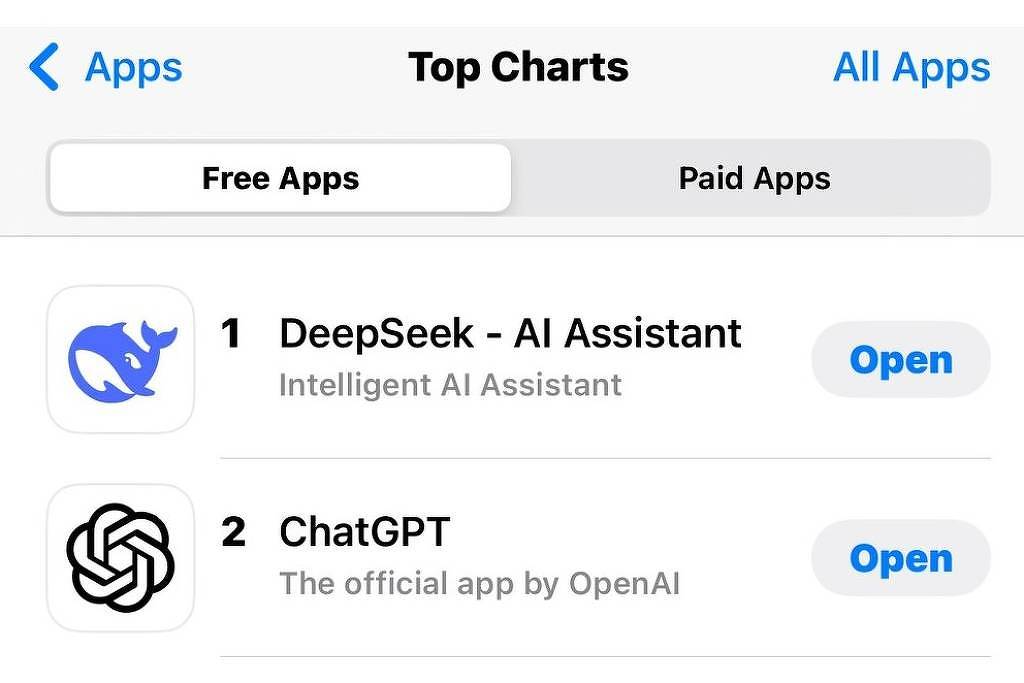 Inteligência artificial chinesa DeepSeek passa ChatGPT em downloads e derruba ações de tecnologia