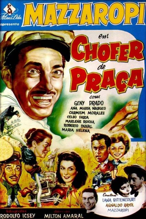 Cartaz do filme 'Chofer de Praça', de Amácio Mazzaropi