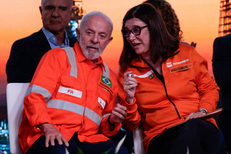 Presidente Luiz Inácio Lula da Silva com a CEO da Petrobras， Magda Chambriard， durante cerimônia de inauguração do Complexo de Energias Boaventura， antigo Comperj， em Itaboraí， na região metropolitana do Rio de Janeiro