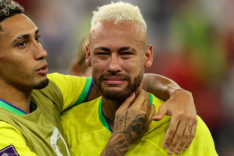 A Copa do Mundo de 2022 também acabou em decepção; Neymar marcou contra a Croácia, mas a seleção levou o empate e perdeu a disputa por pênaltis