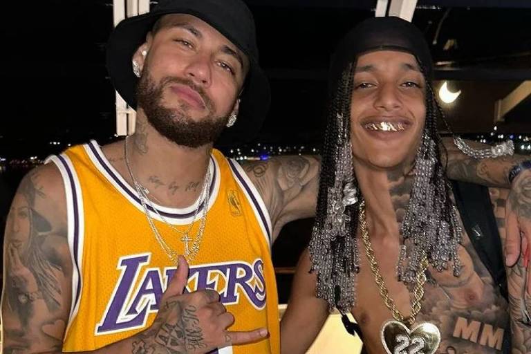 Neymar com o rapper Oruam