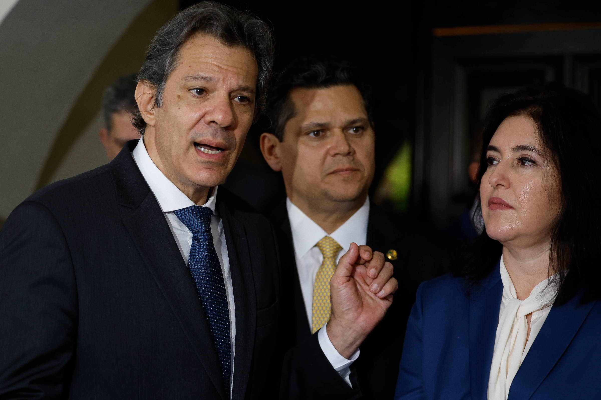 Ao lado de Haddad, Alcolumbre prega união em prol de agenda do país