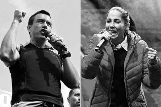 Montagem Daniel Noboa/Luisa Gonzalez
