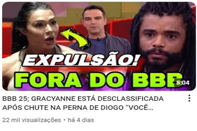 Canais com notícias falsas de BBB e celebridades proliferam no YouTube
