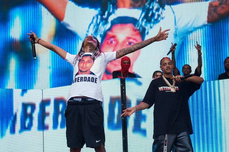 Oruam， filho de Marcinho VP， durante show no Lollapalooza