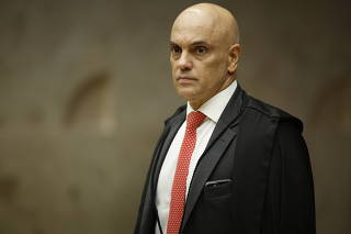 Alexandre de Moraes, ministro do STF, durante sessão plenária da corte