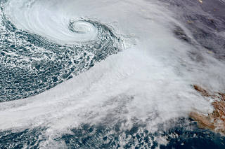 FILE PHOTO: A low pressure storm system known as a 