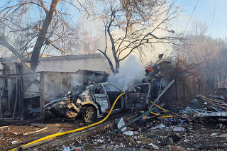 Aftermath of a Russian missile strike in Kharkiv