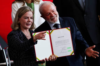Inauguration ceremony for Brazil's new Health Minister and Institutional Relations Minister, in Brasilia