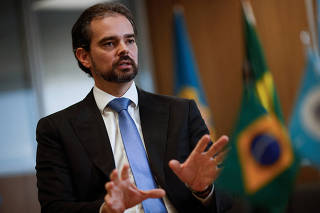 FILE PHOTO: Director of the Federal Police's International Cooperation department and Interpol Vice-President for the Americas, Valdecy Urquiza, attends an interview with Reuters in Brasilia
