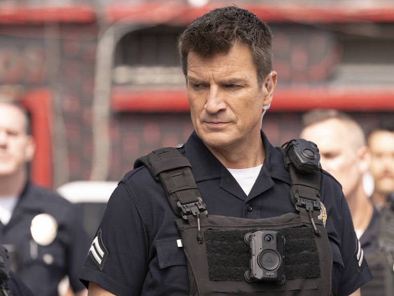 Nathan Fillion como John Nolan em cena da sétima temporada de 'The Rookie'