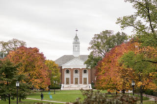 The campus of Johns Hopkins University in Baltimore, Nov. 1, 2017. (Andrew Mangum/The New York Times)
