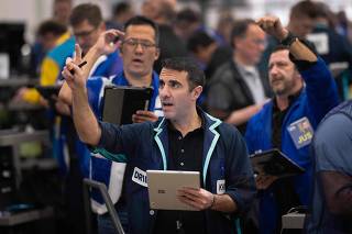 Options Traders Work On Floor Of Chicago Exchange