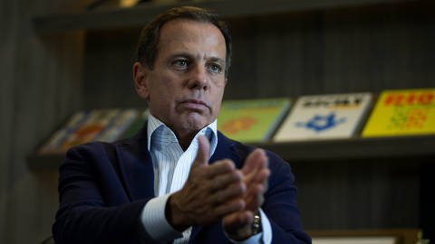 SAO PAULO -SP - 12/03/2025 -CINCO ANOS DA COVID - Entrevista com o ex governador de Sao Paulo, João Doria, que faz um balanço da sua participação no enfrentamento da pandemia da Covid, relembrando ações como lockdown e compra de vacinas Coronavac no estado.  Foto Marlene Bergamo/ Folhapress - 0117