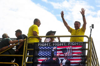 Demonstrators gather to support former Brazilian President Jair Bolsonaro in Rio de Janeiro