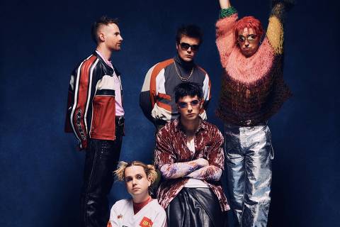 A banda irlandesa Fontaines DC, que toca no Lollapalooza 2025, em São Paulo