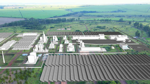 Projeto da planta da Atlas Agro, em Uberaba