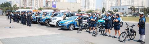 SÃO PAULO (SP) - 17.1.25 - Integrantes da Guarda Civil Municipal de São Bernardo do Campo; prefeitura tenta mudar nome da corporação para Polícia Municipal